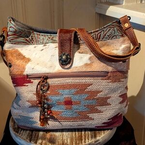 Myra Purse with Aztec print